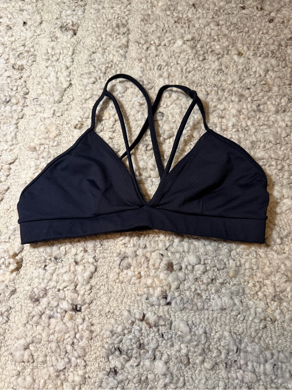 Black Strappy Swim Top